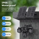 Sectec ST-523-9MAOV-4G-EU IP Quad Κάμερα Παρακολούθησης 4G Full HD+ 3MP Αδιάβροχη Μπαταρίας με Αμφίδρομη Επικοινωνία και Φακό 4mm