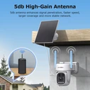 SECTEC σύστημα παρακολούθησης 4x smart ηλιακών καμερών ST-WRK04-EU με Hub, 3MP