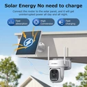 SECTEC σύστημα παρακολούθησης 4x smart ηλιακών καμερών ST-WRK04-EU με Hub, 3MP