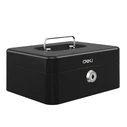 DELI Portable Mini Cash Box Black