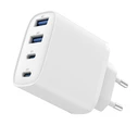Gembird Φορτιστής GaN χωρίς καλώδιο 4-Θύρες (2xUSB-C PD, 2xUSB-A QC3.0) 40W Λευκός (TA-UC-2A2C-PD40-01-W)