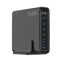 Gembird Βάση Φόρτισης GaN 240W 4xUSB-C 2xUSB-A Power Delivery Quick Charge 3.0 Μαύρο (TA-UC-2A4C-PD240-01-BK)