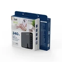 Gembird Βάση Φόρτισης GaN 240W 4xUSB-C 2xUSB-A Power Delivery Quick Charge 3.0 Μαύρο (TA-UC-2A4C-PD240-01-BK)