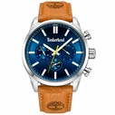 Timberland Men's Analog Quartz Watch 53mm Brown Leather Strap Blue Dial TDWGF0028702M