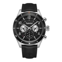 Timberland Men's Quartz Watch 46mm Chronograph Black Leather Strap TDWGF2201001