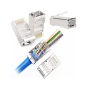 Default Brand RJ45 8P8C CAT5e Pass Through Shielded Connector
