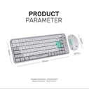 Alcatroz Tetriz Air 300C Wireless Keyboard (84-key US) & Mouse Set - Winter White