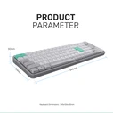 Alcatroz Tetriz Air 3 Ασύρματο Bluetooth Πληκτρολόγιο US Winter White