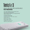 Alcatroz Tetriz Air 3 Ασύρματο Bluetooth Πληκτρολόγιο US Winter White
