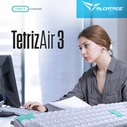 Alcatroz Tetriz Air 3 Ασύρματο Bluetooth Πληκτρολόγιο US Winter White
