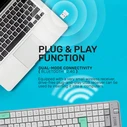 Alcatroz Tetriz Air 3 Ασύρματο Bluetooth Πληκτρολόγιο US Winter White