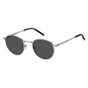 Tommy Hilfiger Men's Sunglasses TH-1973-S-6LB (50/22/145) – Silver Metal Frame, Grey (IR) Lenses