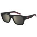 Tommy Hilfiger Men's Sunglasses TH1975NS003 (54/19/145) Black Frame, Golden Lenses