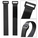 Δεματικά Καλωδίων Powertech Ιμάντας velcro TIES-027, 60x2cm, μαύρος, 10τμχ