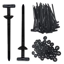 POWERTECH Cable Ties 5x90mm Black 50 pcs