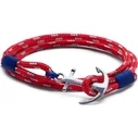 Βραχιόλι Unisex Tom Hope Tm0010 (17cm) Textile, από Ασήμι Silver, Red