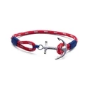Βραχιόλι Unisex Tom Hope Tm0021 (18cm) Textile, από Ασήμι Red, Blue, Silver