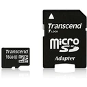 Κάρτα Μνήμης microSDHC Transcend 16GB Class 10 + SD-Adapter