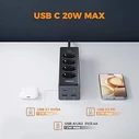 Tessan Πολύπριζο 4 Θέσεων με 2 USB-A, 2 USB-C, Διακόπτη και Καλώδιο 2m TS-PS03DE00