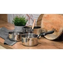 Teesa Cook Expert Single Hand Stainless Steel Cookware Set with Removable Handle (3 pcs)