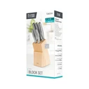 Teesa 5-piece Kitchen Knife Set with Stainless Steel Block (TSA0204)