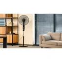 Teesa TSA8065 17"/44 cm Floor Fan 50W with Remote Control, Black