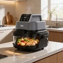 Teesa Glass Air Fryer 4L + 1.5L 1500W (TSA8090)