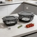 Teesa Glass Air Fryer 4L + 1.5L 1500W (TSA8090)