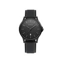 Ανδρικό Ρολόι Tayroc Txm102 (40mm) Δερμάτινο Λουράκι Μαύρο