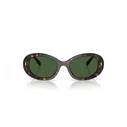 Tory Burch Women's Sunglasses TY7214U-172871 (53/19/140 mm, Acetate frame, Green lenses, Category 3 - 100% UV)