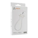 SBOX Καλώδιο USB-C σε USB-C 1.5m Λευκό (60W) με lanyard