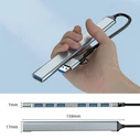 Gembird Hub 7 Θυρών USB 3.2 με σύνδεση USB-A / USB-C Ασημί UHB-ACM-U3P1U2P6-01