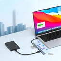 Gembird Hub 7 Θυρών USB 3.2 με σύνδεση USB-A / USB-C Ασημί UHB-ACM-U3P1U2P6-01