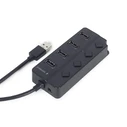 USB Hub Gembird USB 2.0 4-PORT With SWITCHES Black