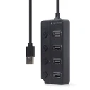 USB Hub Gembird USB 2.0 4-PORT With SWITCHES Black