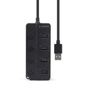 USB Hub Gembird USB 2.0 4-PORT With SWITCHES Black