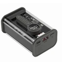 Power Bank Gembird Transparent QC3.0 QUICK Charging 9000MAH Black