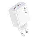 Φορτιστής Πρίζας Lamtech DUAL Type-C FAST CHARGER PD35W White
