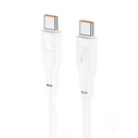 Καλώδιο USB Lamtech CHARGE AND DATA Type-C TO Type-C 60W 2M White