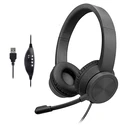 Multimedia Ακουστικά Lamtech USB STEREO with MIC NOISE CANCELLING Black
