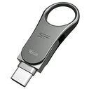 USB Flash 16GB Silicon Power C80 Silver Type-C Ready USB 3.0