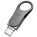 USB Flash 32GB Silicon Power C80 Silver Type C-Ready USB 3.0
