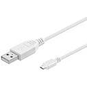 Microconnect Καλώδιο USB 2.0 σε micro USB (Regular), 5 m, Λευκό (USBABMICRO5W)