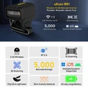 Barcode Scanner Ulefone uScan RS1, ασύρματο 2.4G/Bluetooth, 1D/2D, μαύρο