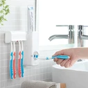 Bathroom Organizer Dispenser with Toothbrush Holder InnovaGoods Diseeth