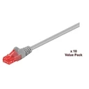 Microconnect U/UTP Cat6 (Gigabit) Ethernet Network Cable 5 m Grey 10 pcs V-UTP605VP