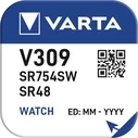 Varta Ρολογιού V309 1τμχ