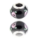 Γυναικείο Charm Viceroy Vmm0118-25 (1cm) από Ασήμι Black, Pink, Green