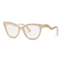 Roberto Cavalli Women's Eyeglasses VRC072-5309X7 — Beige Acetate, 53/17/140 mm