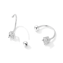 Σκουλαρίκι Bamoerα Μπάρα Vse157-A, με Κυβική Ζιρκόνια, Ασήμι 925, Ασημί
